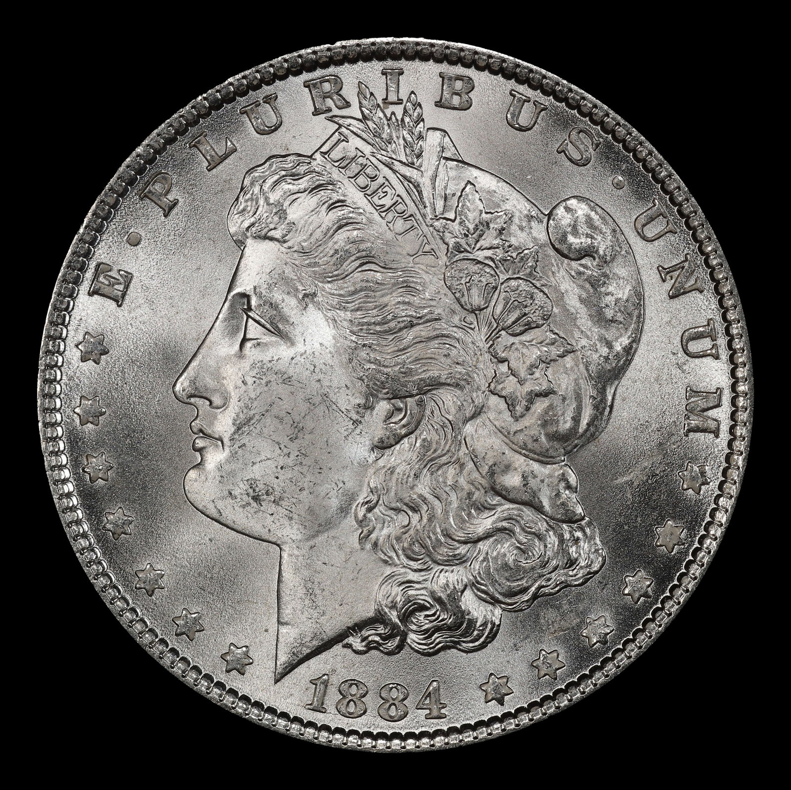 1884-p Morgan Dollar $1 Grades ms65 - 2