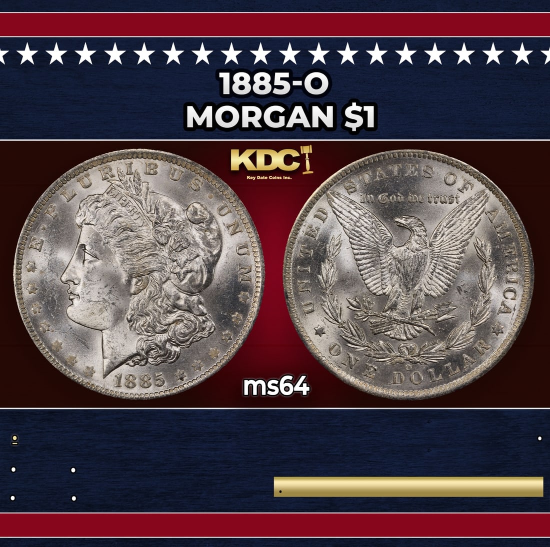 1885-o Morgan Dollar $1 Grades ms64: 1885-o Morgan Dollar $1 Grades ms64.