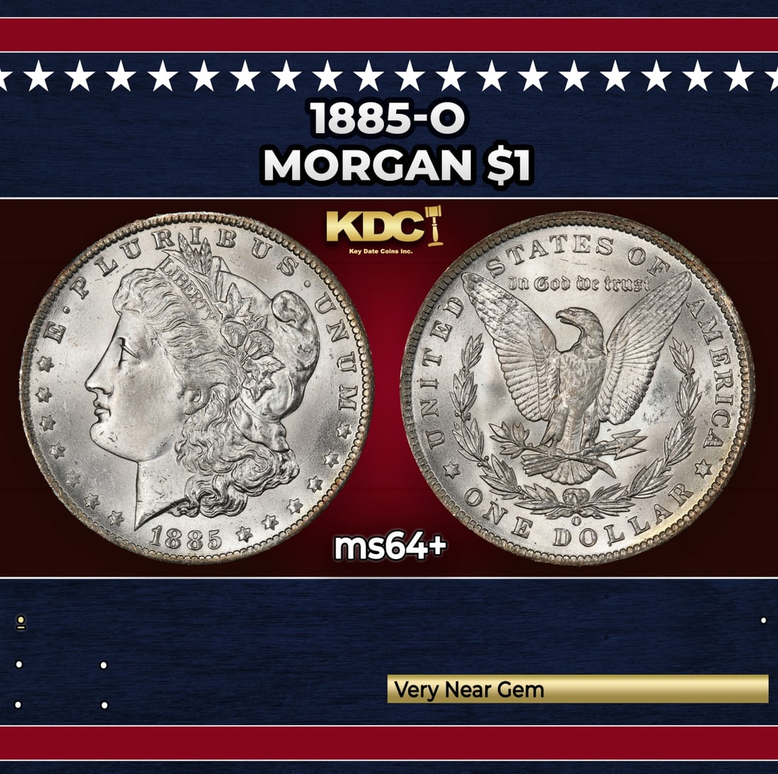 1885-o Morgan Dollar $1 Grades ms64+: 1885-o Morgan Dollar $1 Grades ms64+.