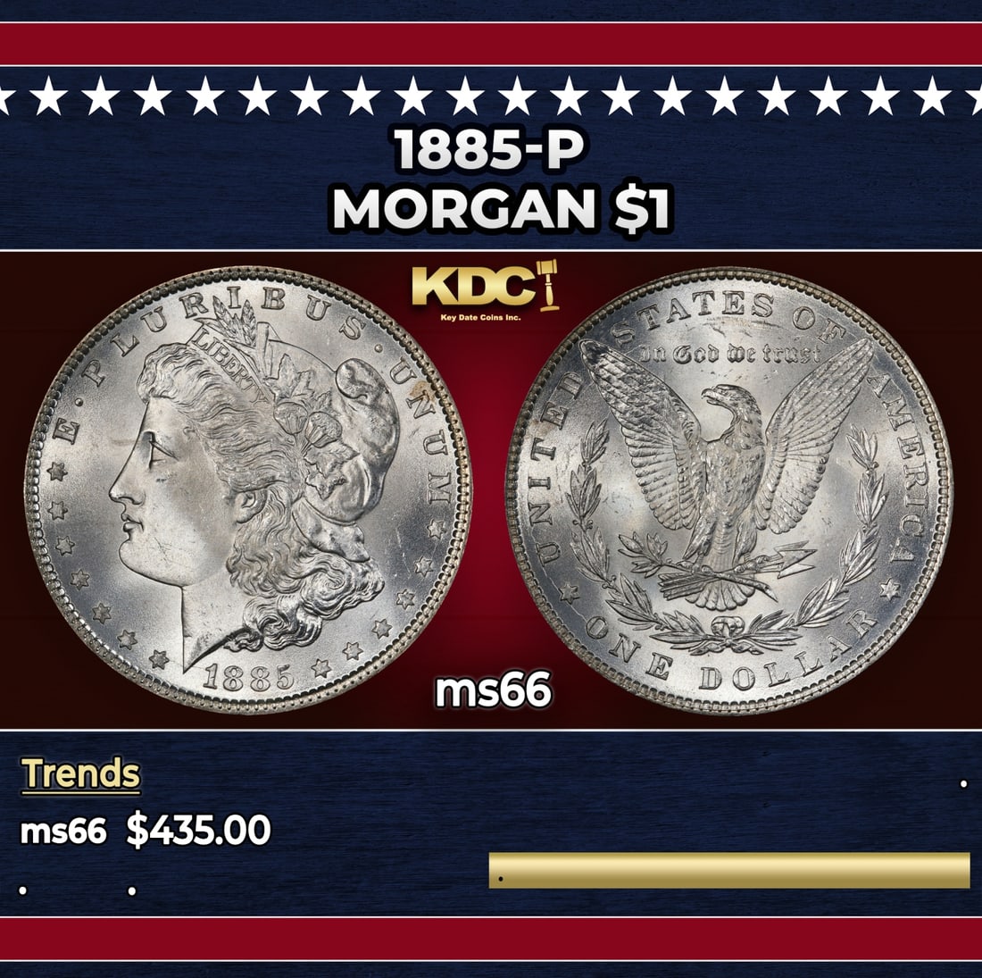 1885-p Morgan Dollar $1 Grades ms66: 1885-p Morgan Dollar $1 Grades ms66.