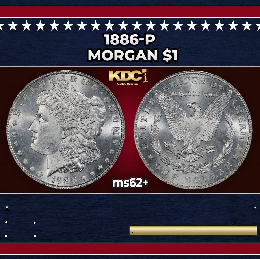 1886-p Morgan Dollar $1 Grades ms62+: 1886-p Morgan Dollar $1 Grades ms62+.