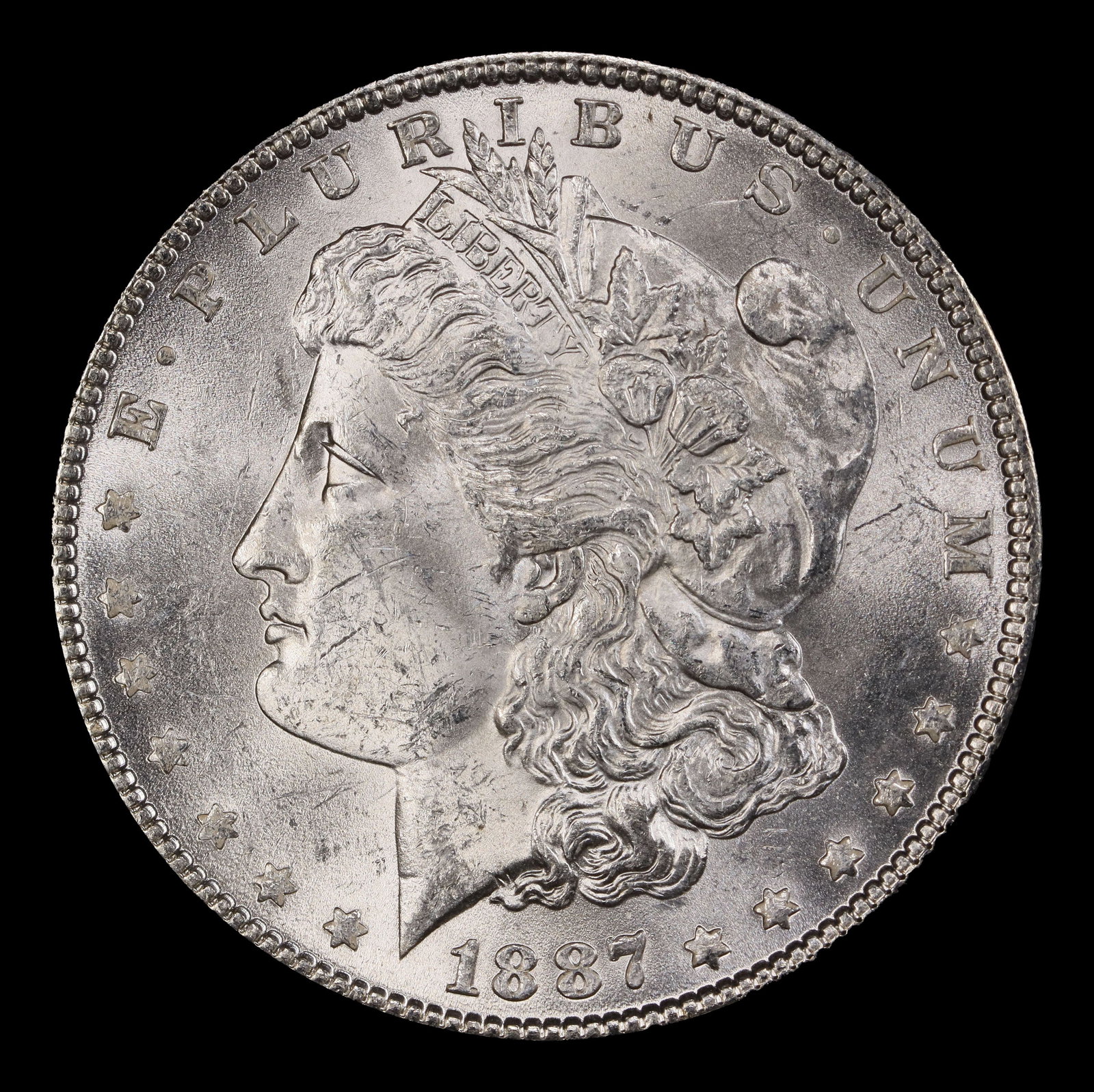 1887-p Morgan Dollar $1 Grades ms62 - 2