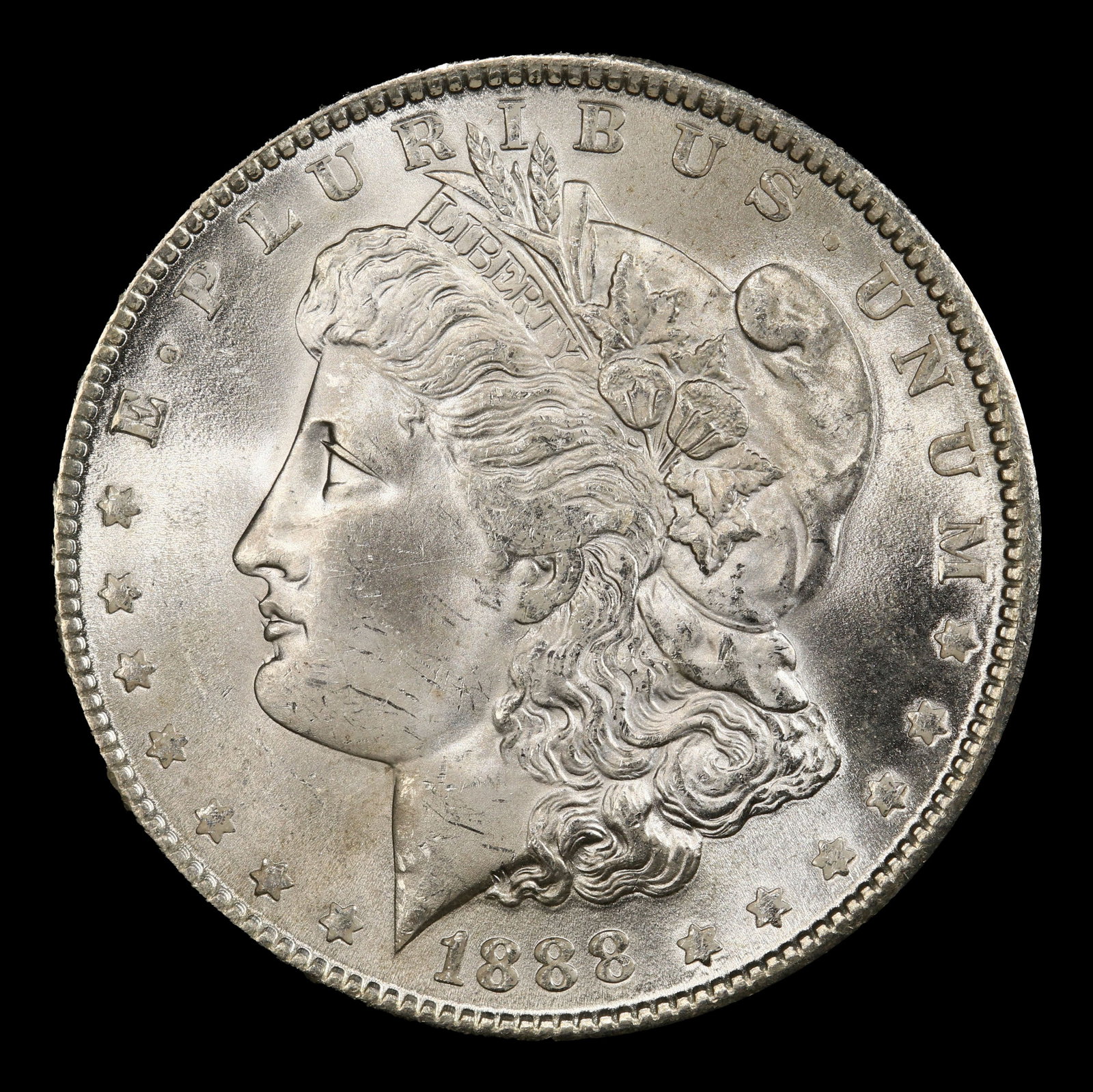 1888-p Morgan Dollar $1 Grades ms64+ - 2
