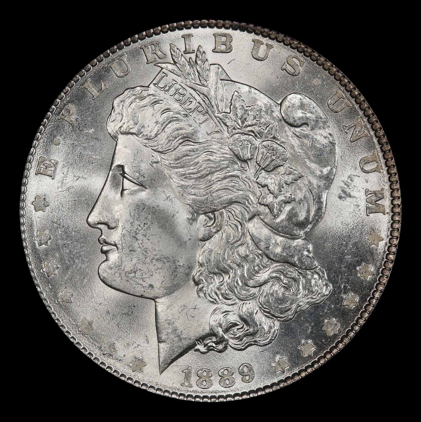 1889-p Morgan Dollar $1 Grades ms62+ - 2