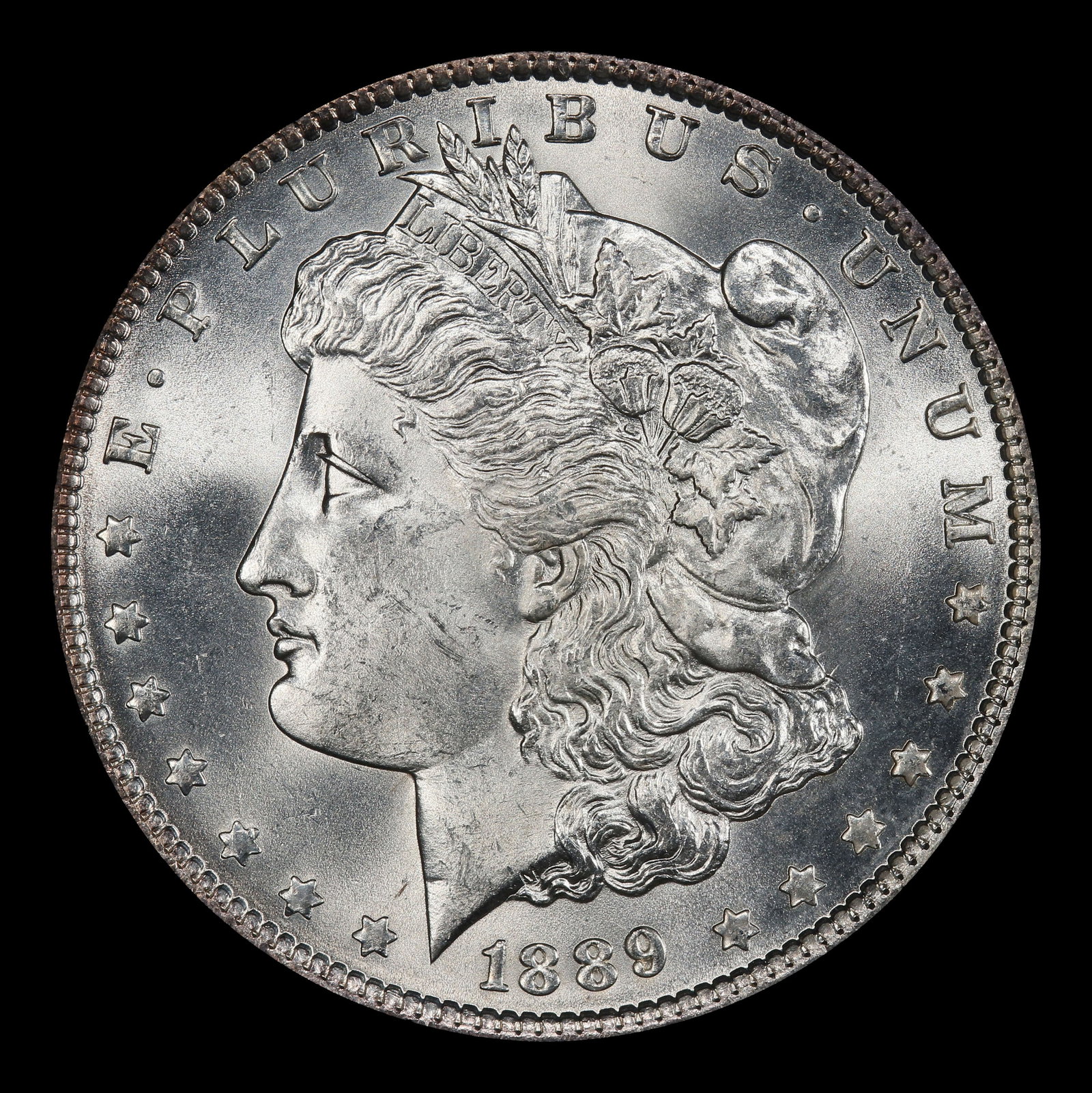 1889-p Morgan Dollar $1 Grades ms63 - 2