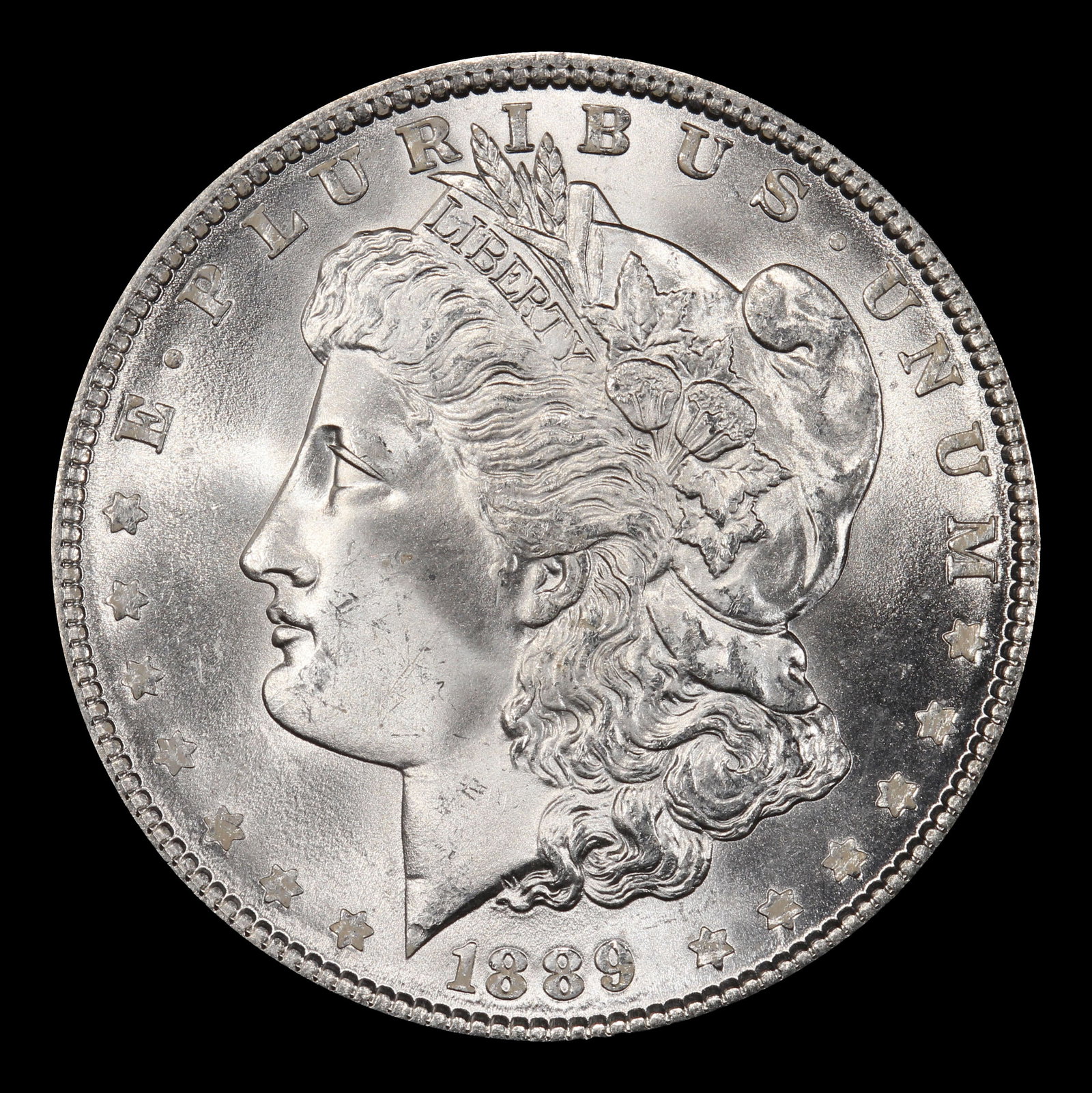 1889-p Morgan Dollar $1 Grades ms65+ - 2