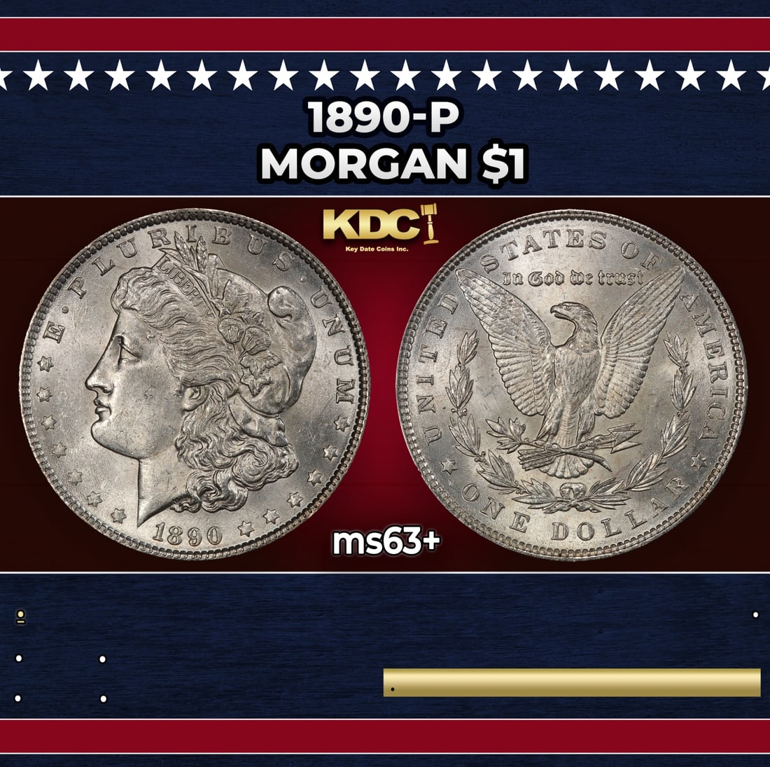 1890-p Morgan Dollar $1 Grades ms63+: 1890-p Morgan Dollar $1 Grades ms63+.
