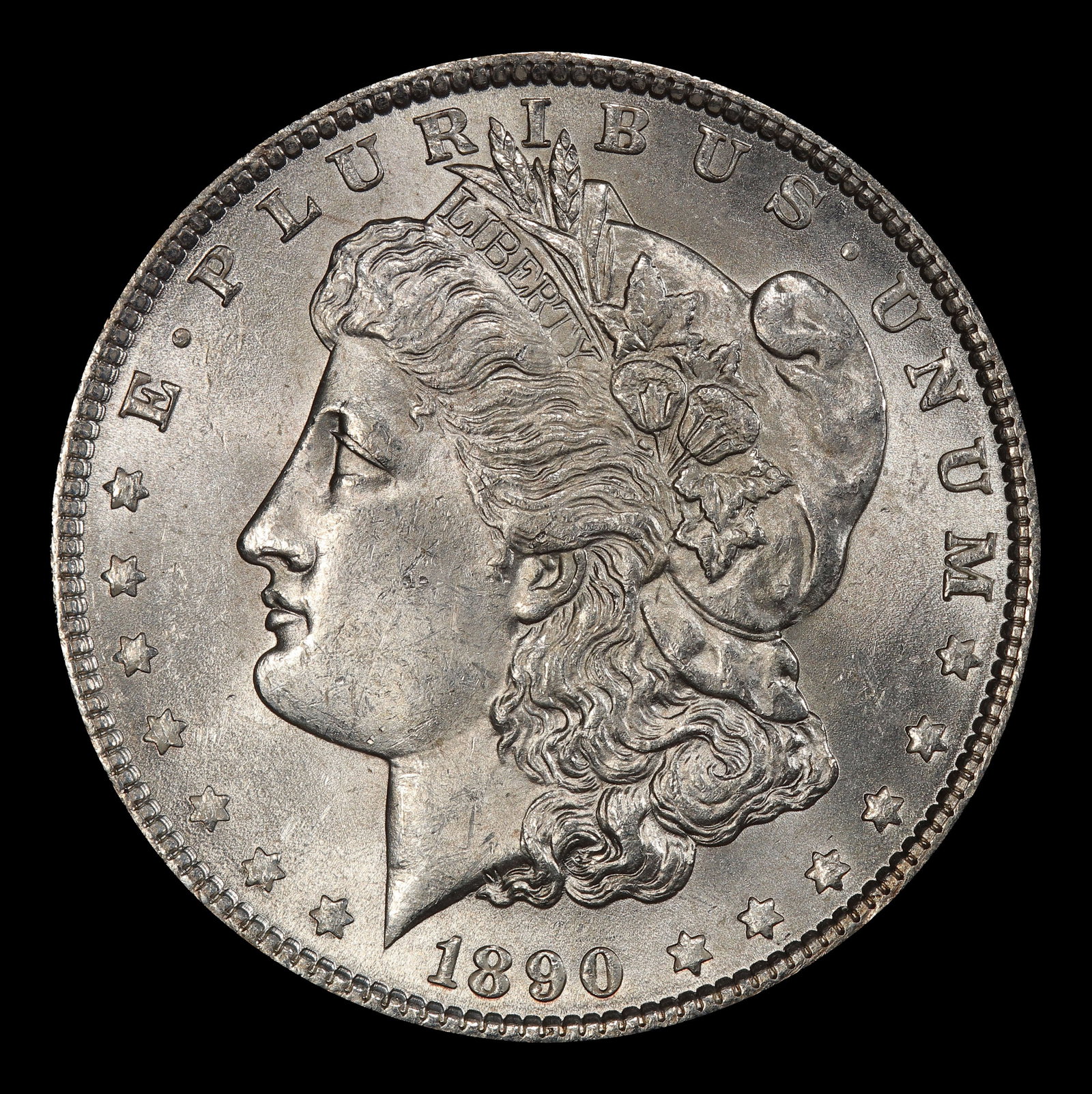1890-p Morgan Dollar $1 Grades ms63+ - 2