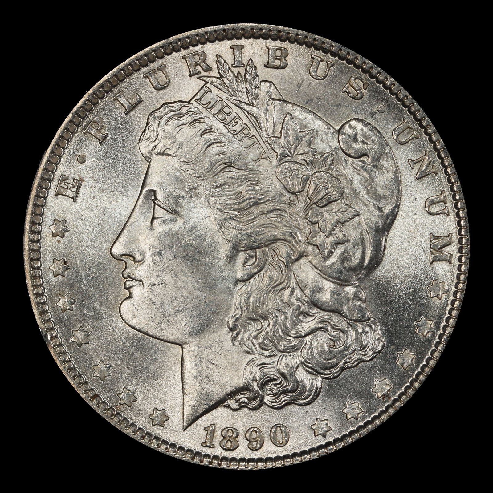 1890-p Morgan Dollar $1 Grades ms63+ - 2