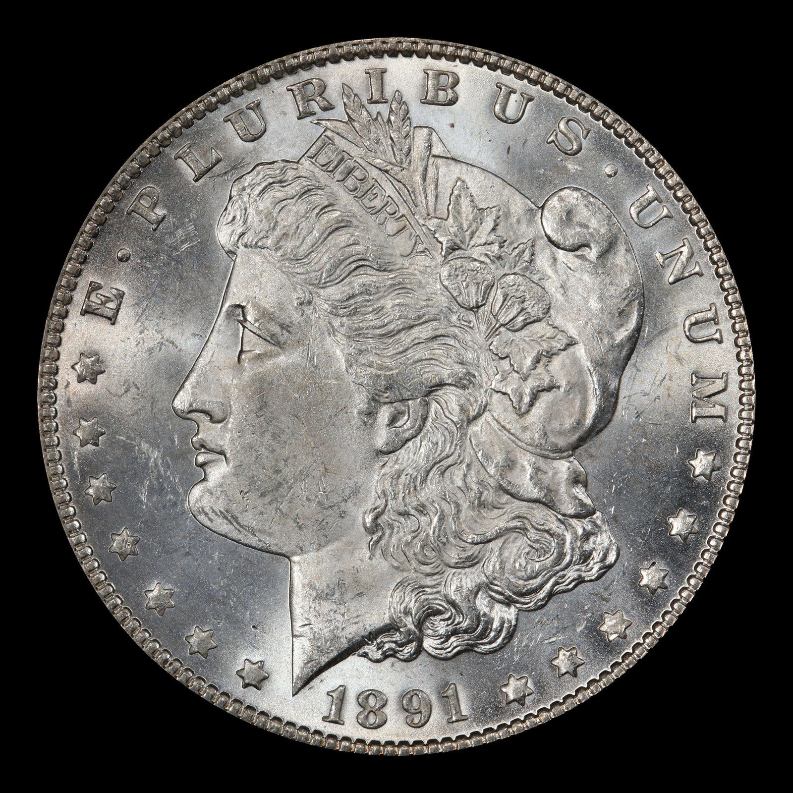 1891-p Morgan Dollar $1 Grades ms63 - 2