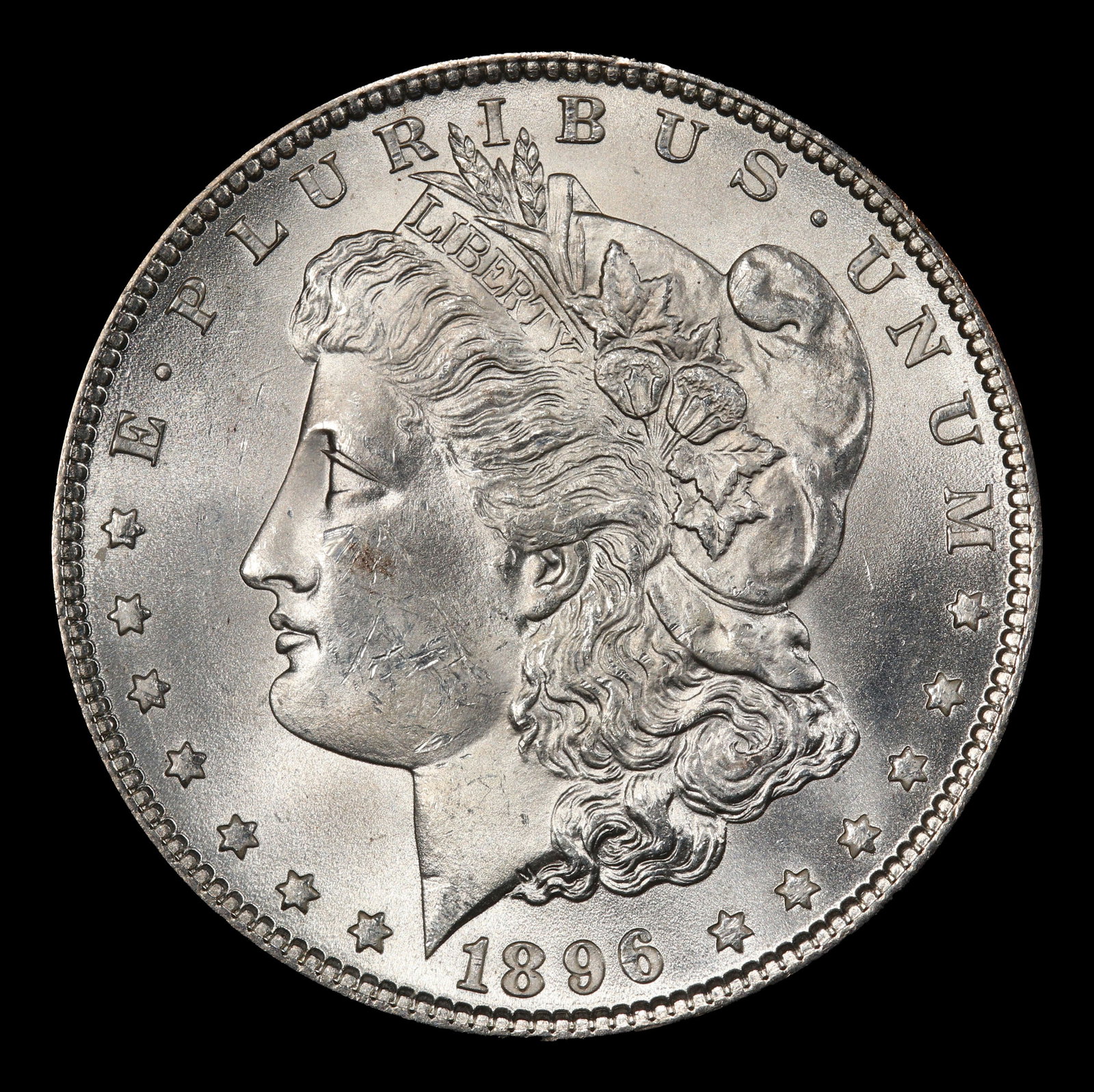 1896-p Morgan Dollar $1 Grades ms63+ - 2