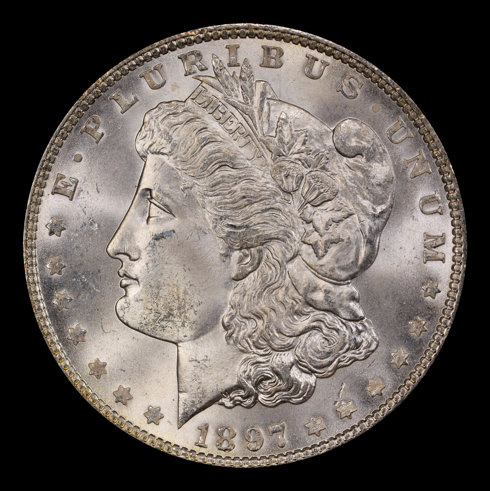 1897-p Morgan Dollar $1 Grades ms65 - 2