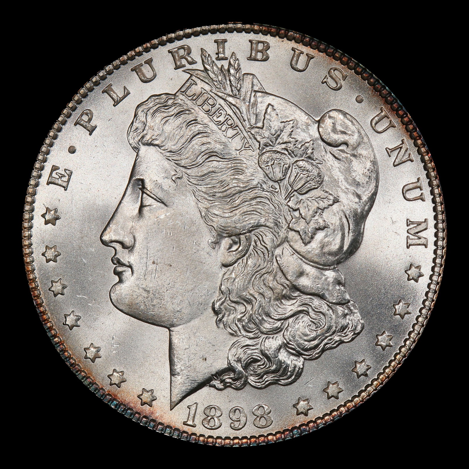 1898-p Morgan Dollar $1 Grades ms64+ - 2
