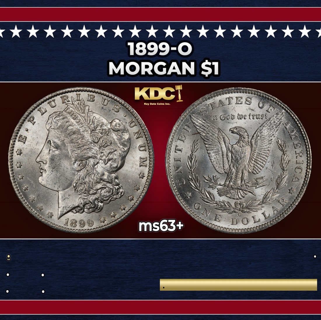 1899-o Morgan Dollar $1 Grades ms63+: 1899-o Morgan Dollar $1 Grades ms63+.