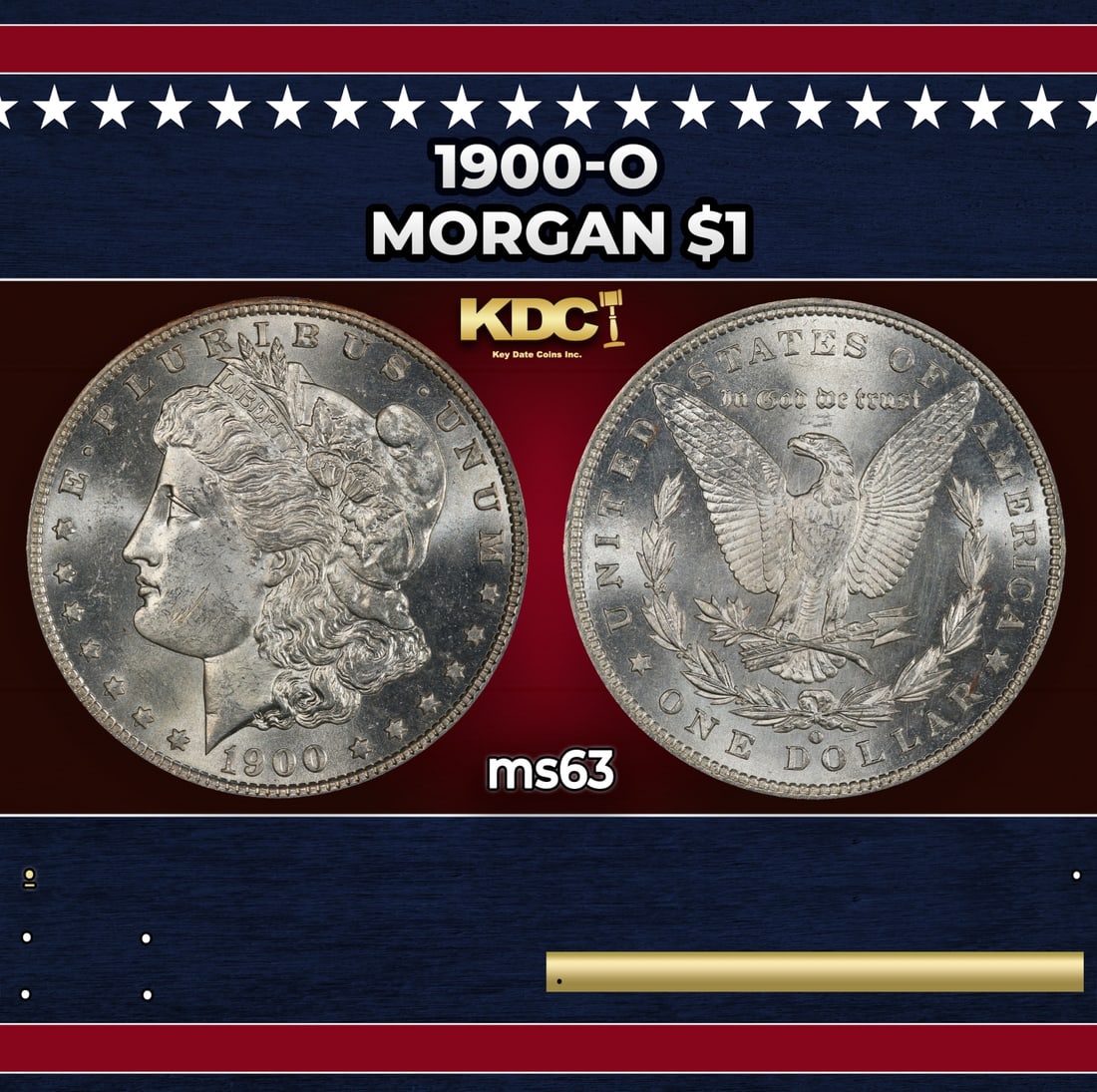 1900-o Morgan Dollar $1 Grades ms63: 1900-o Morgan Dollar $1 Grades ms63.