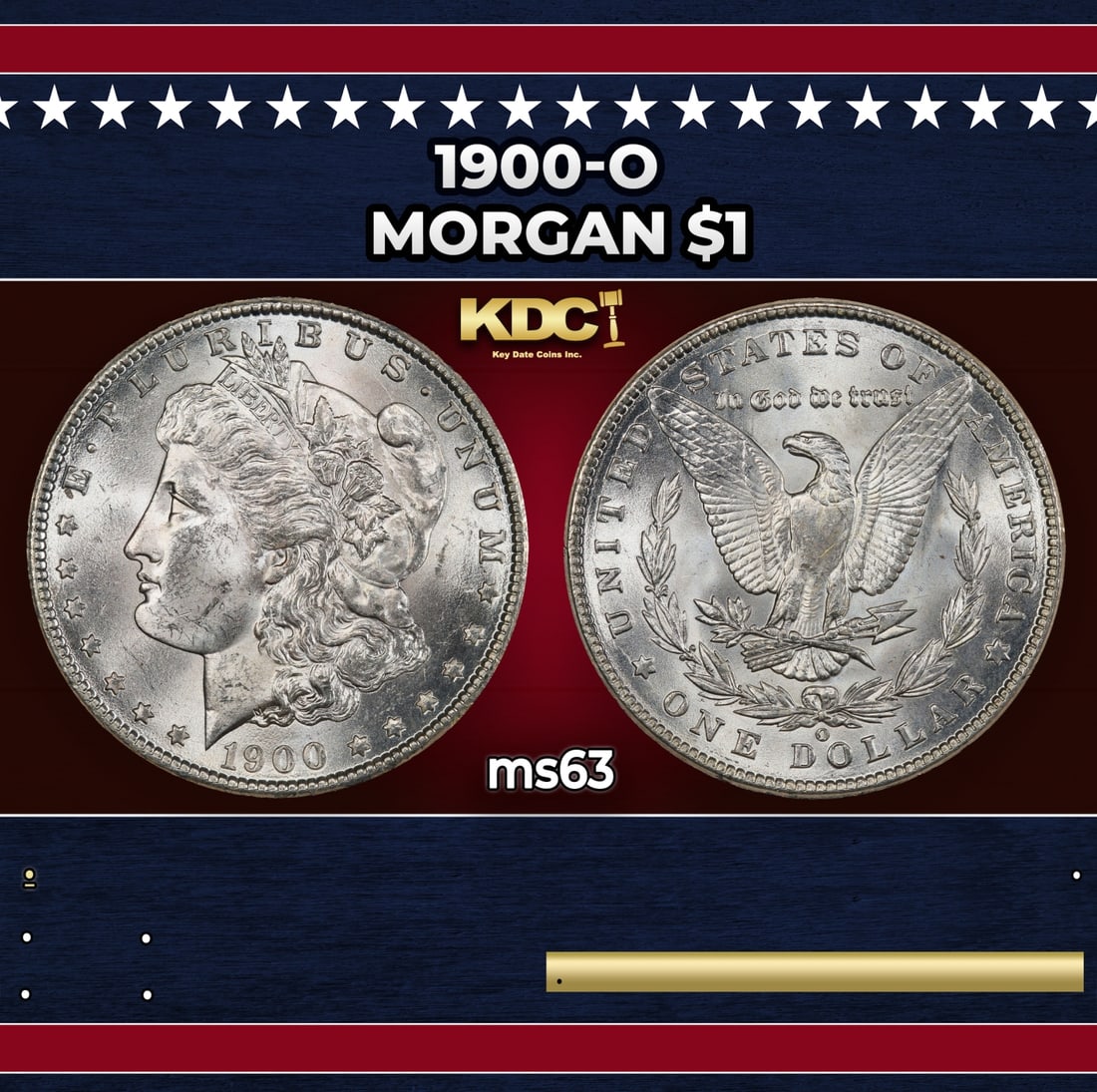 1900-o Morgan Dollar $1 Grades ms63: 1900-o Morgan Dollar $1 Grades ms63.