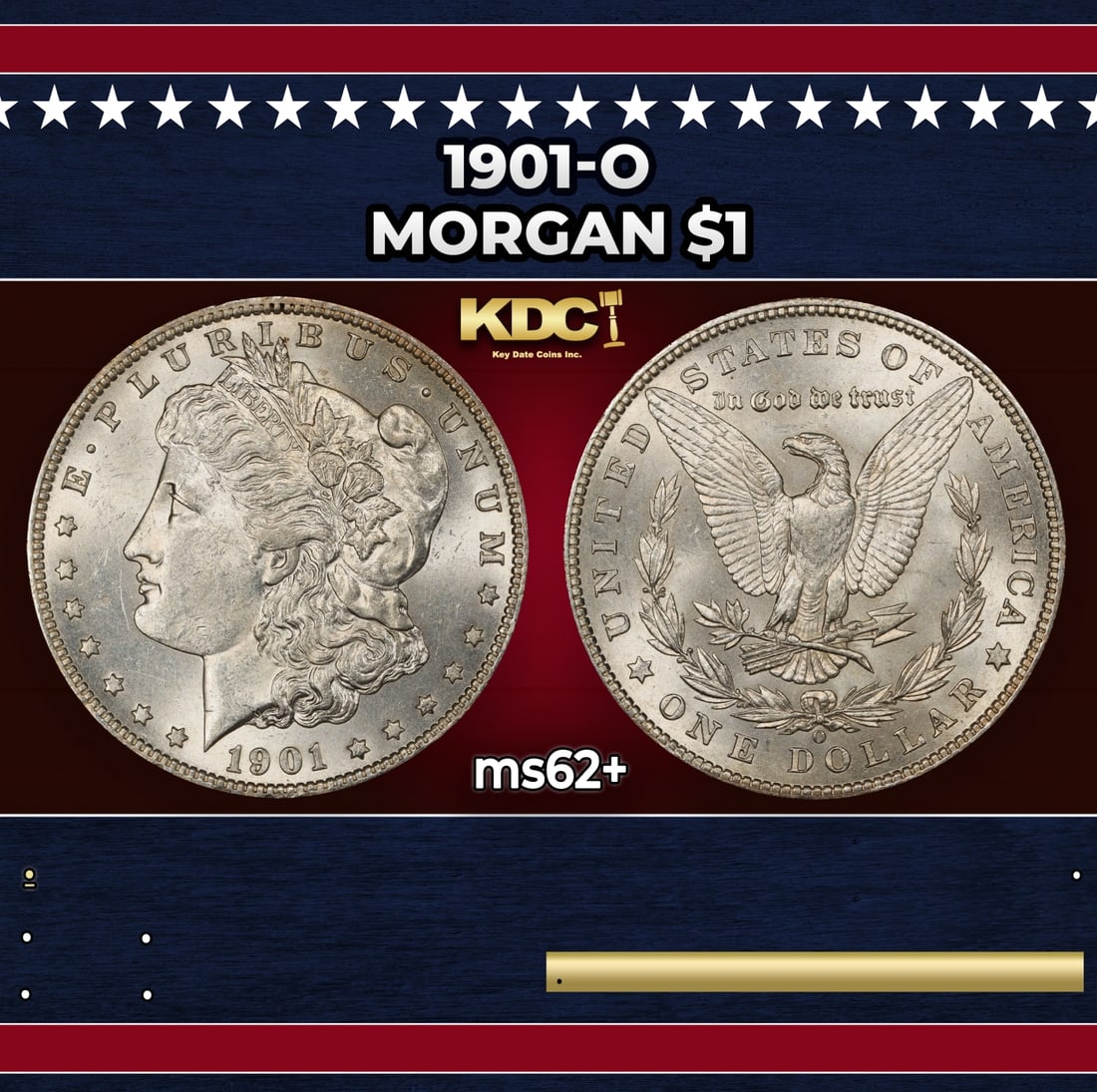 1901-o Morgan Dollar $1 Grades ms62+: 1901-o Morgan Dollar $1 Grades ms62+.