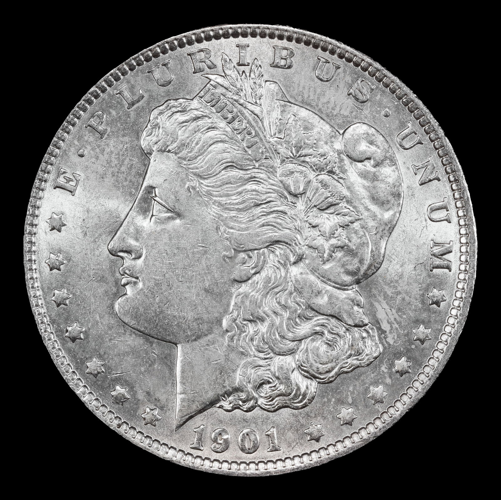 1901-p Morgan Dollar $1 ms62+ USCG - 2