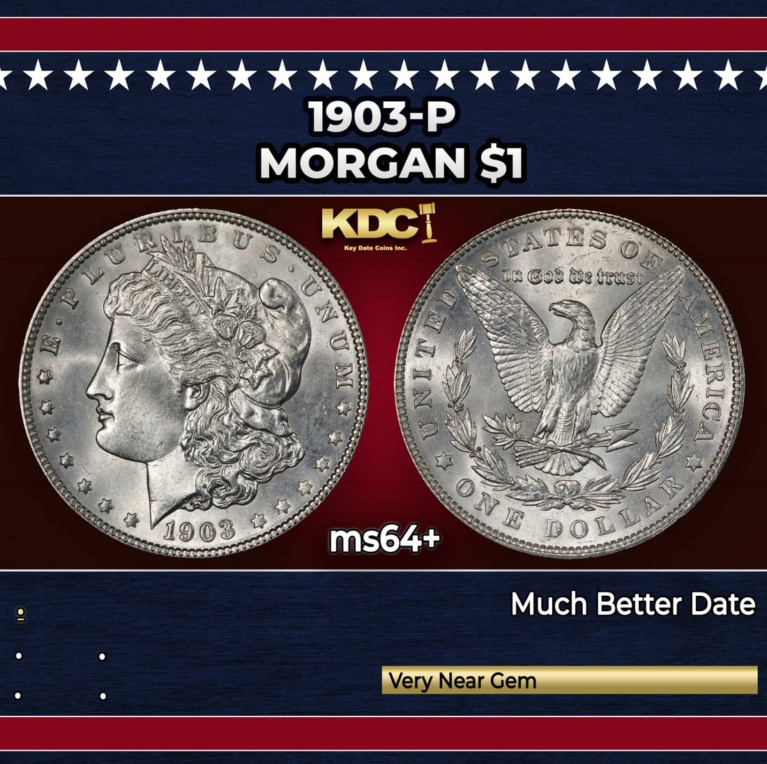 1903-p Morgan Dollar $1 Grades ms64+: 1903-p Morgan Dollar $1 Grades ms64+.