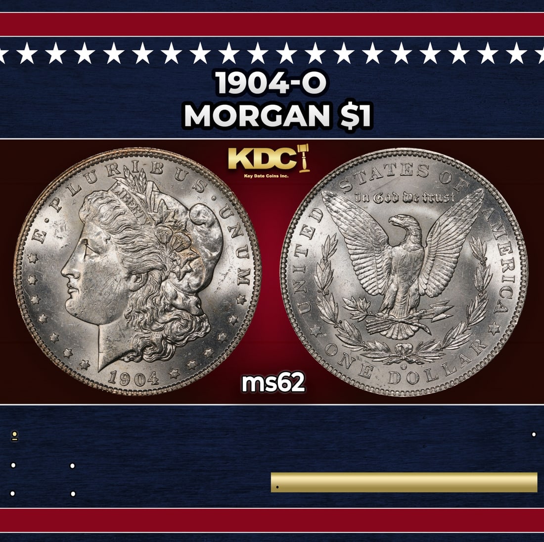 1904-o Morgan Dollar $1 Grades ms62: 1904-o Morgan Dollar $1 Grades ms62.