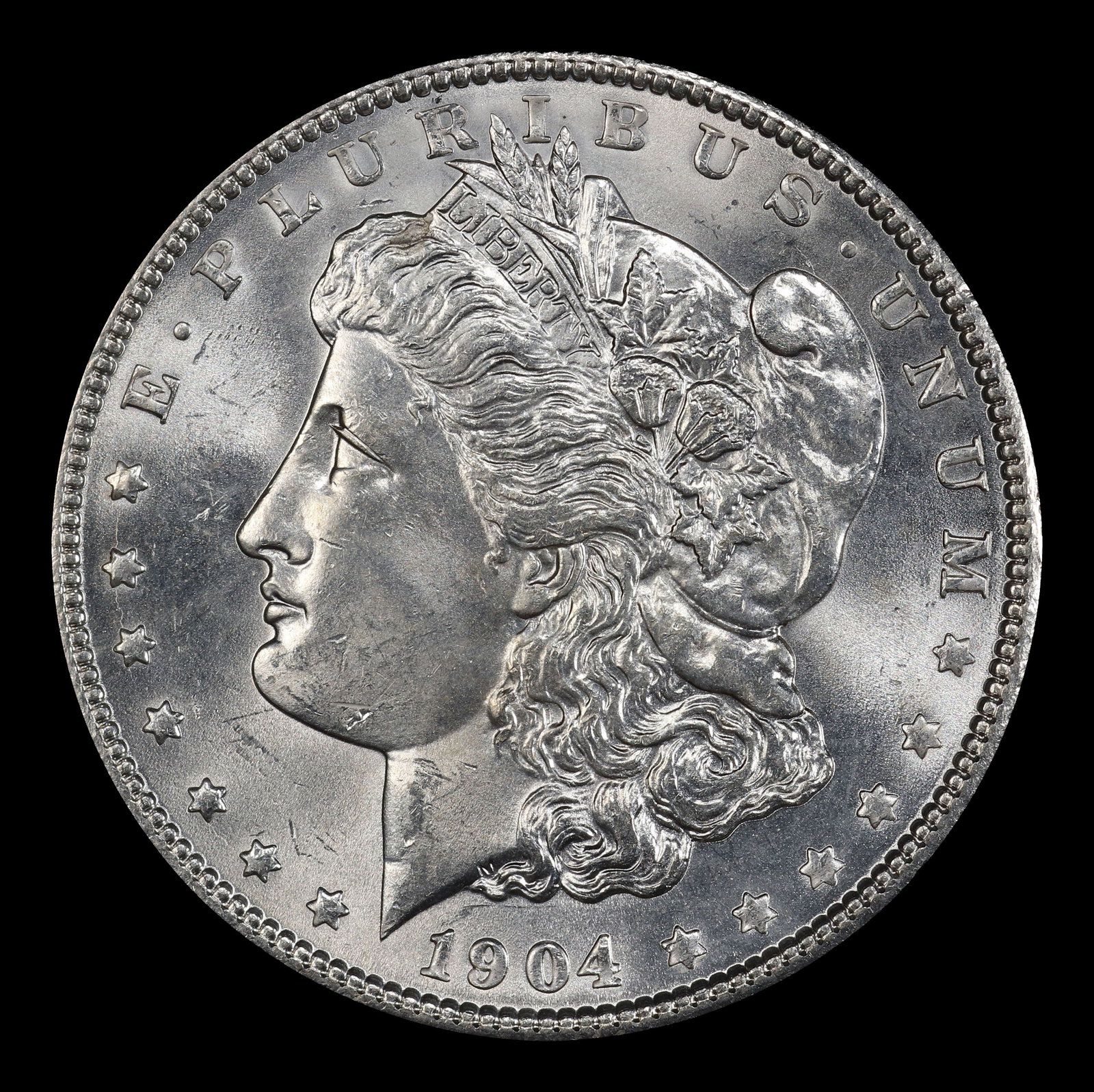 1904-p Morgan Dollar $1 Grades ms64+ - 2