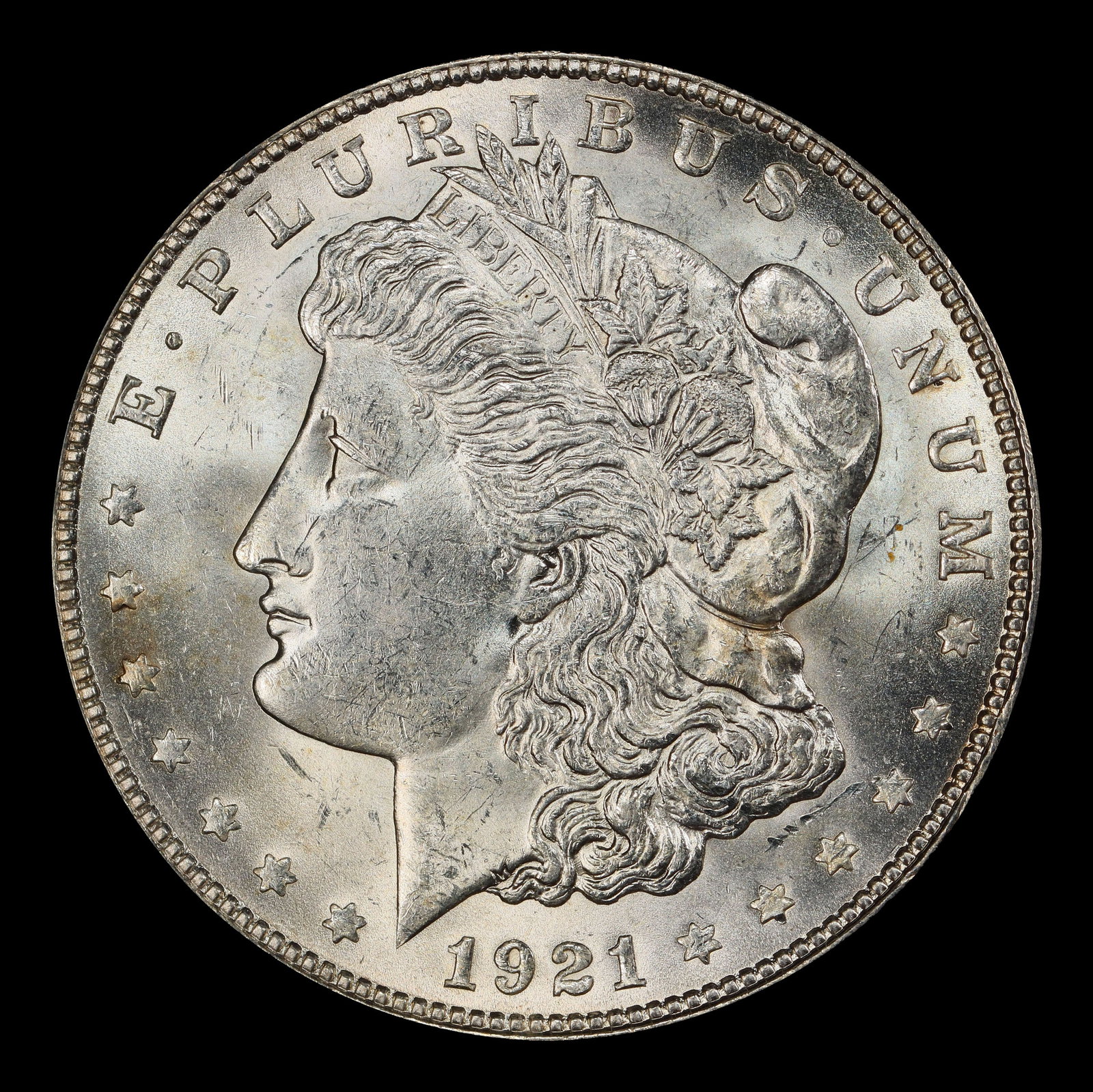 1921-d Morgan Dollar $1 Grades ms63+ - 2