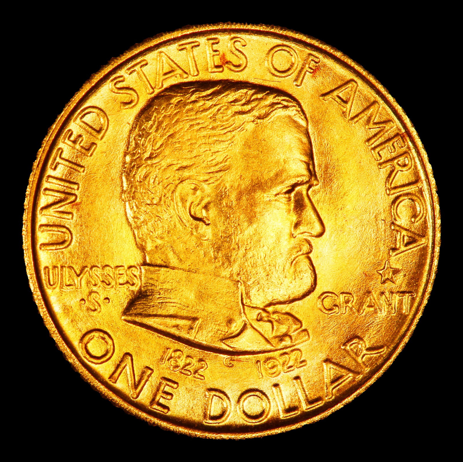 1922 Grant w/Star Gold Commem Dollar 1 ms67 SEGS - 2