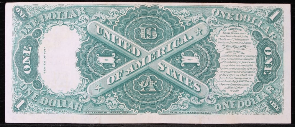 1917 $1 Large Size Legal Tender Note Grades Choice AU Signatures Elliott/White - 3