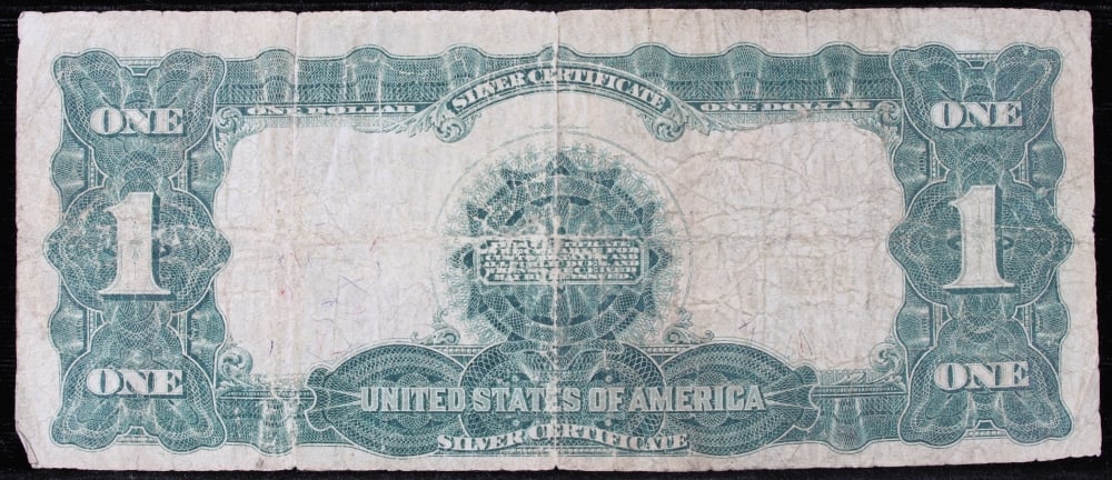 1899 $1 large size Silver Certificate "Black Eagle" Grades vf+ Signatures Teehee/Burke - 3