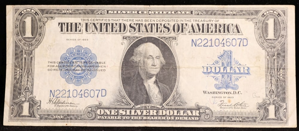 1923 $1 large size Silver Certificate Grades xf Signatures Speelman/White - 2