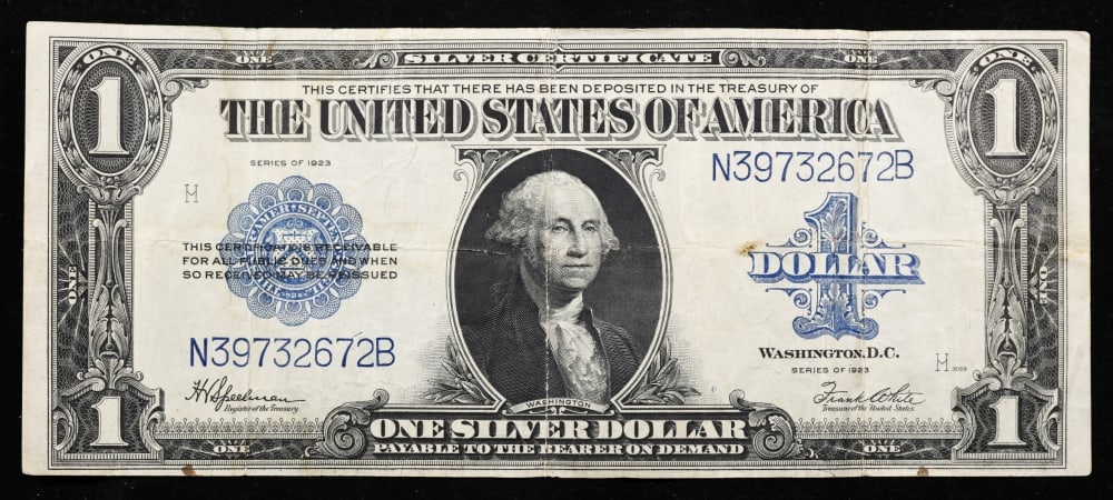 1923 $1 large size Silver Certificate Grades xf Signatures Speelman/White - 2