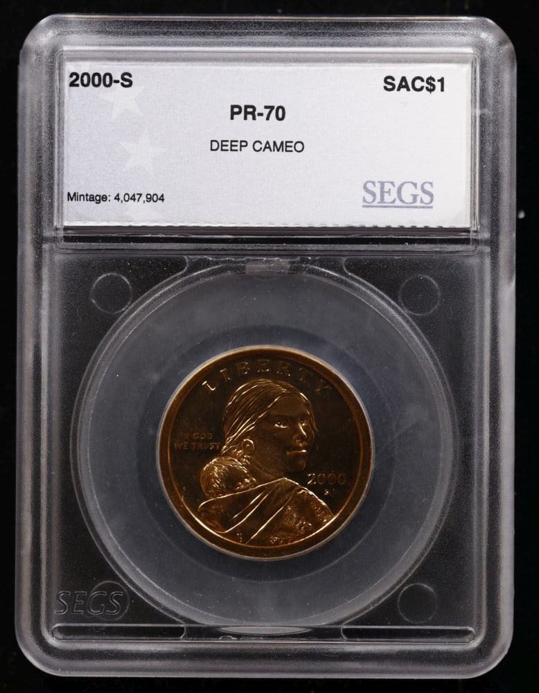 2000 US Silver Proof Set Graded pr70 DCAM By SEGS about 1.5 oz of pure silver 10 Coins - 11