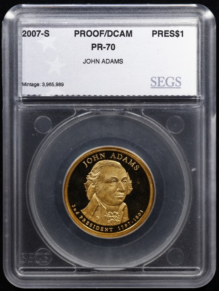 2007 US Silver Proof Set Graded pr70 DCAM By SEGS about 1.5 oz of pure silver 14 Coins - 13