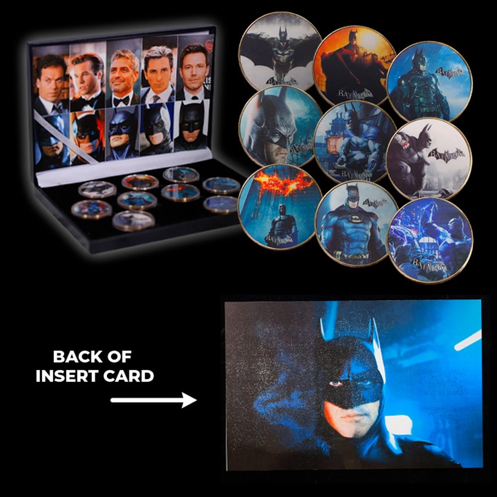 9 Coin Batman DC Gold Plated Round Collection - 4