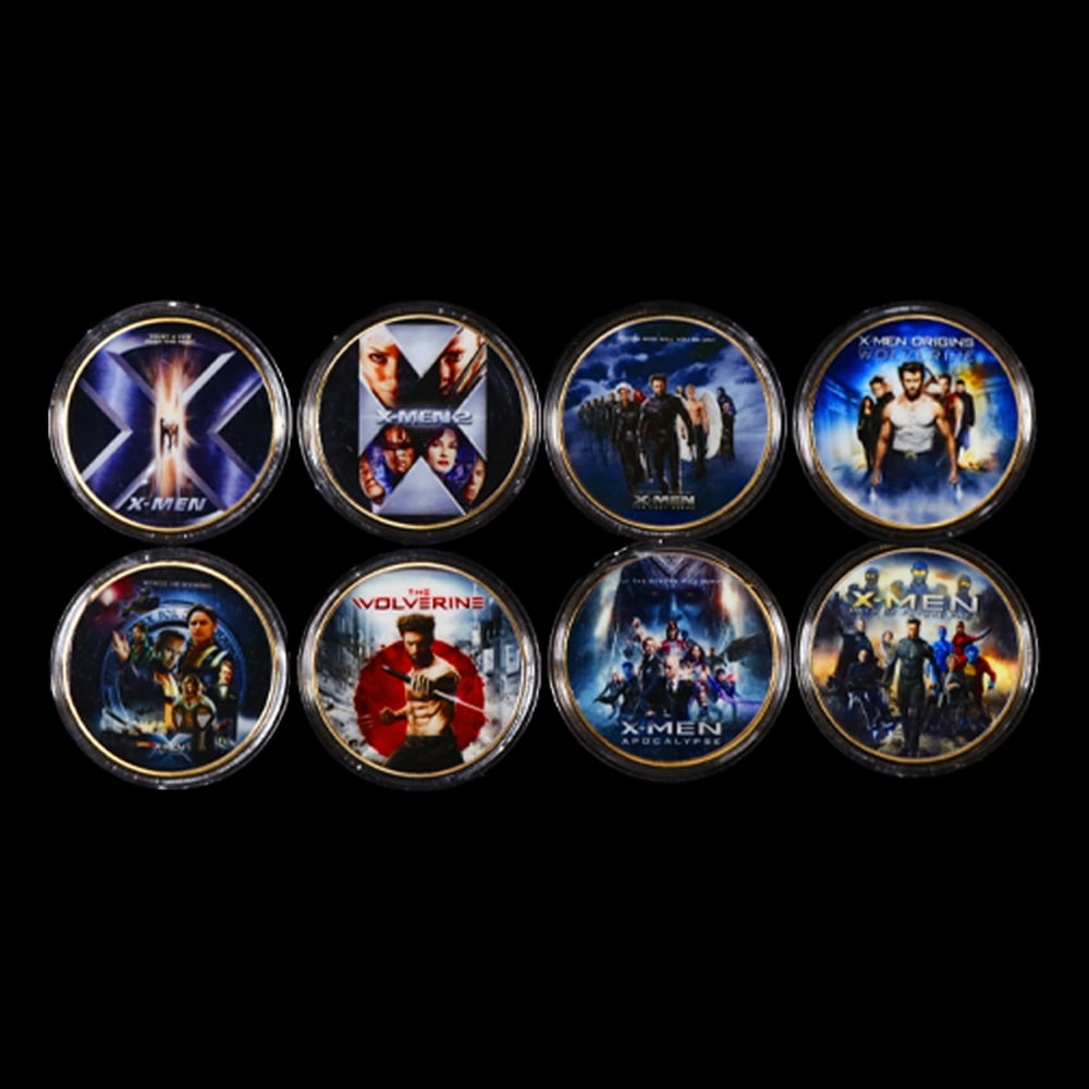 Limited Edition 8 Coin X-men Movie Gold Plated Collection In Custom WOODEN Box W/ Special Backer ... - 4