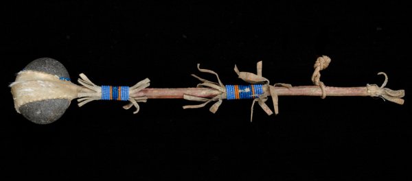 Old Sioux Beaded War Club Ex Pinor Collection 14 1/