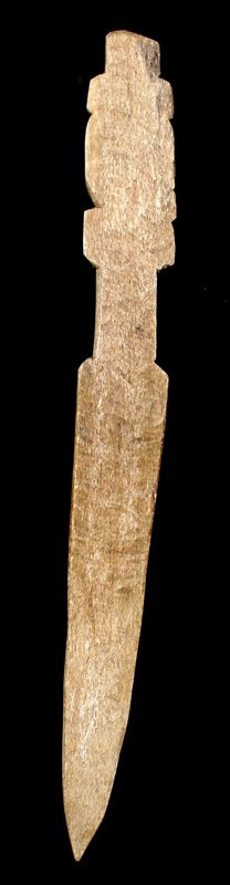 Tlingit Carved Bone Dagger 19 7/8" L. 2" W. Fine C - 2