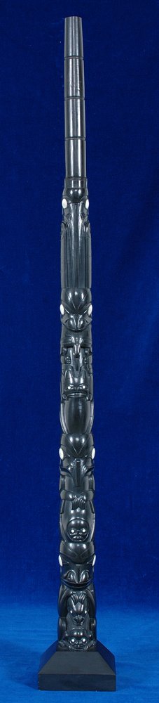 Ron Russ Argillite Transformation Totem Finely Car - 3