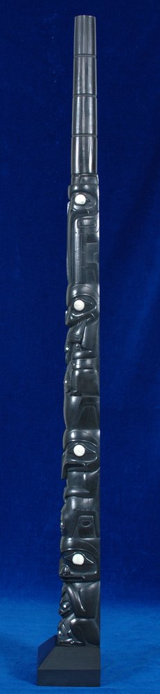 Ron Russ Argillite Transformation Totem Finely Car - 4
