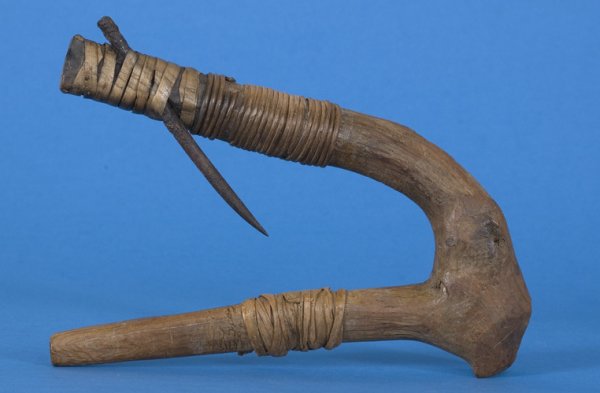 19th C. Tlingit Halibut Hook 9" L. 5 1/4" W. Good