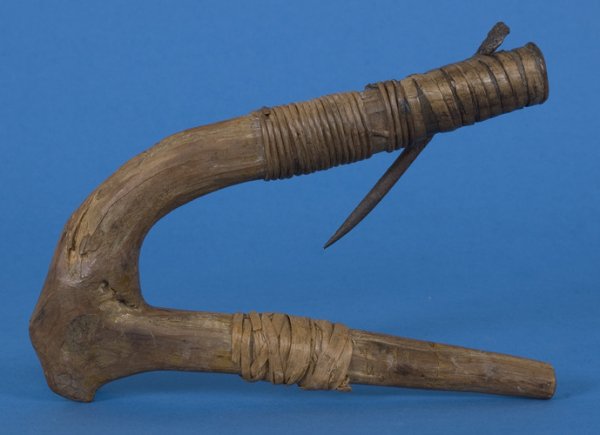 19th C. Tlingit Halibut Hook 9" L. 5 1/4" W. Good - 2
