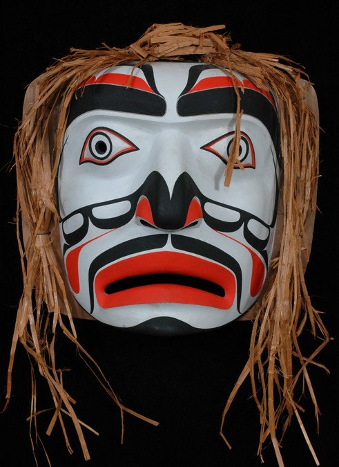 Kwa-kiulth Aklakim Mask by Dwayne Simeon Carved Ye