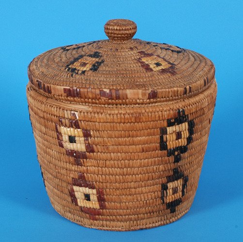 Salish Knob Top Storage Basket 11 1/2" D. 10 1/2"