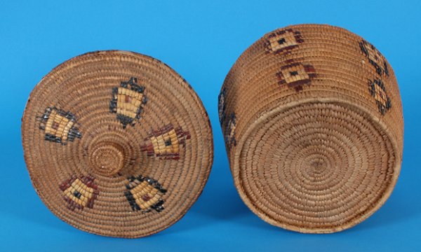 Salish Knob Top Storage Basket 11 1/2" D. 10 1/2" - 2