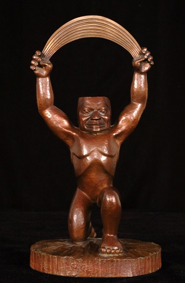 Bronze Strong Man Figure by Norman Tait - Foundry : Bronze Strong Man Figure by Norman Tait - Foundry Proof 12 1/2" H. Fine Condition