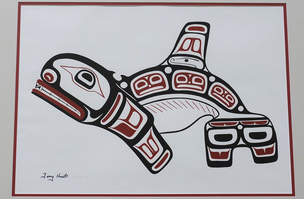 Tony Hunt Serigraph Untitled (Whale) ’68 3/100 2: Tony Hunt Serigraph Untitled (Whale) ’68 3/100 20"x 26" Framed Good Condition