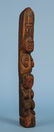 Salish Totem Carved with Two Figures ca. 1940 19 1/2"