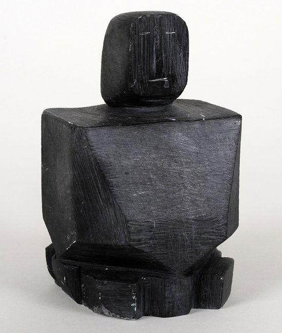 Abstract Inuit Sculpture of an Inuk ca. 1960, Possibly: Abstract Inuit Sculpture of an Inuk ca. 1960, Possibly John Pangnark - Arviat 5 1/4" H. 3" W. Good Condition