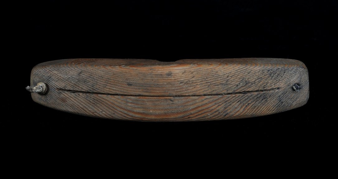 Early 20TH C. Inuit Carved Wooden Snow Goggles, Fine: Early 20TH C. Inuit Carved Wooden Snow Goggles, Fine Aged Patina 6 1/2" W. Good Condition
