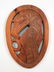 Red Cedar Eagle Egg Carved by Tom LaFortune 28 1/4" L. - 2